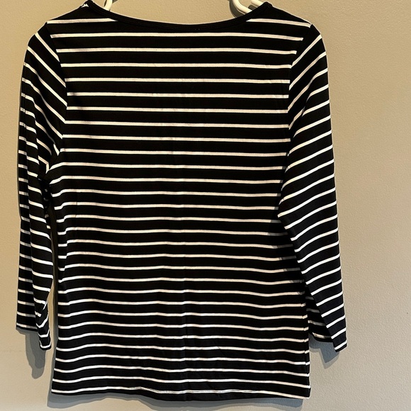 🌸Reitmans Black and White Striped Long Sleeve Top - Picture 5 of 7